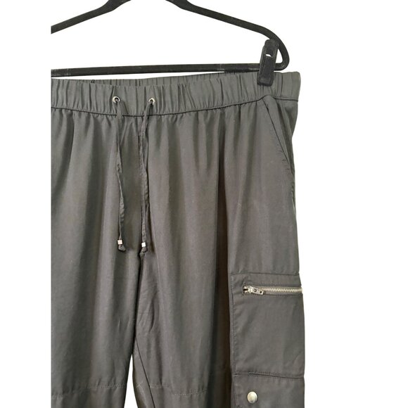 Banana Republic Women's Black Lyocell Jogger Pants Elastic Waist Pull On Size XL - Picture 3 of 11